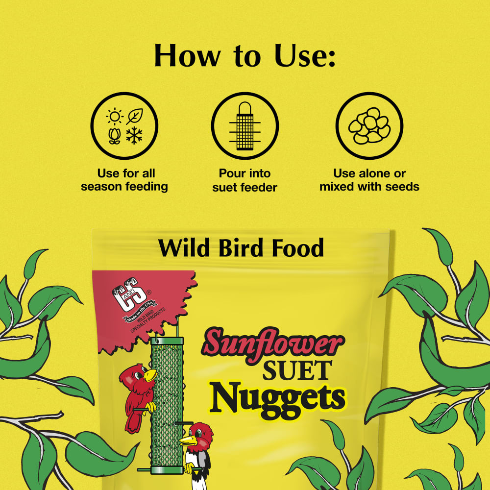 Directions for use for Sunflower Suet Nuggets