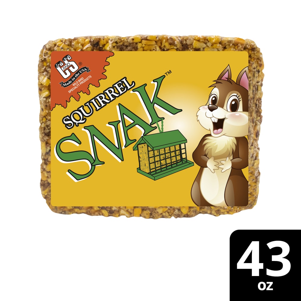 Retail packaging for C&S Squirrel Snak seed cake
