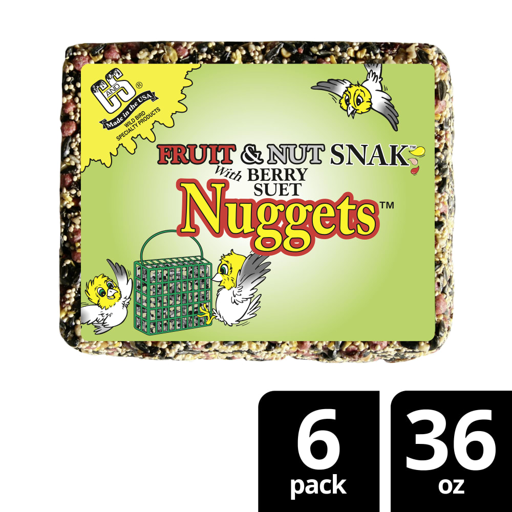 Retail packaging for C&S Fruit & Nut Snak with Berry Suet Nuggets