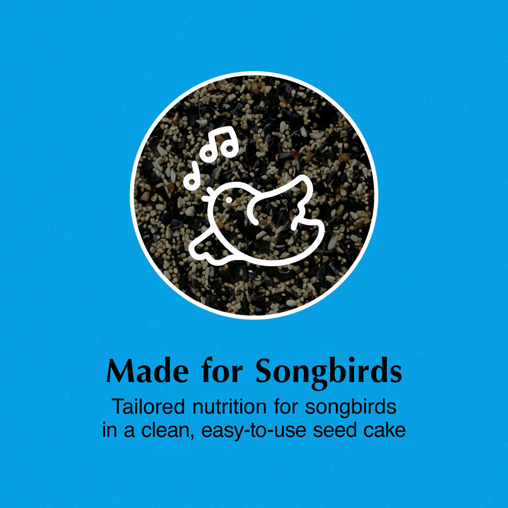 Tailored nutrition for songbirds in an easy-to-use cake