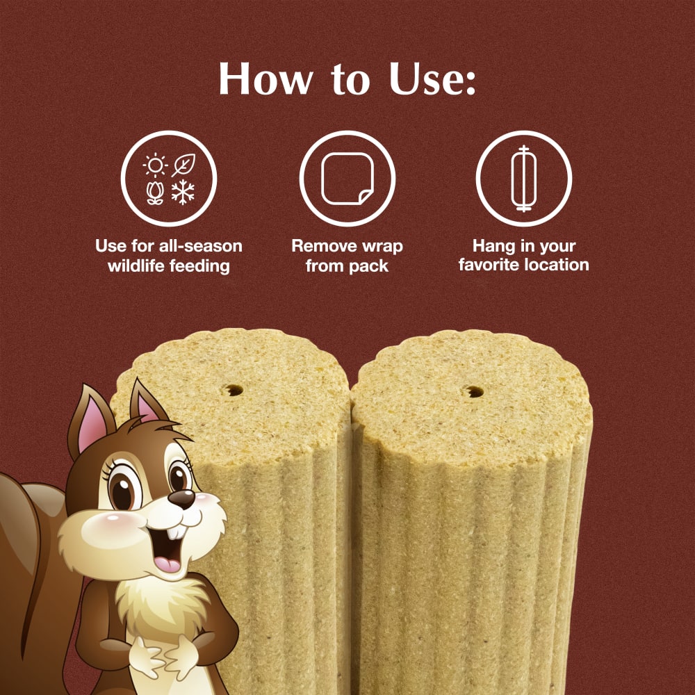 Directions for use for C&S Sweet Corn Squirrelog