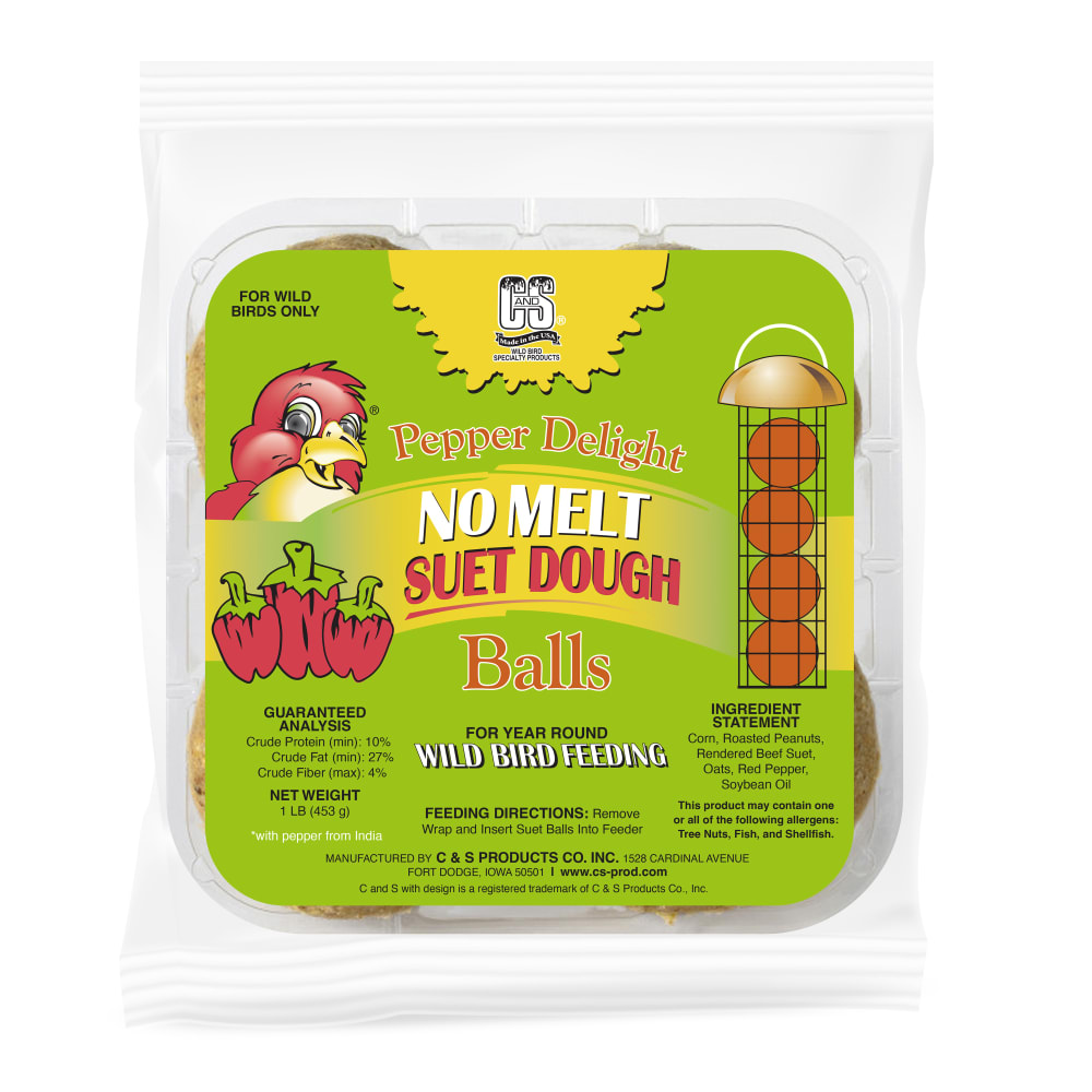 Retail packaging for C&S Hot Pepper Delight no melt suet dough balls