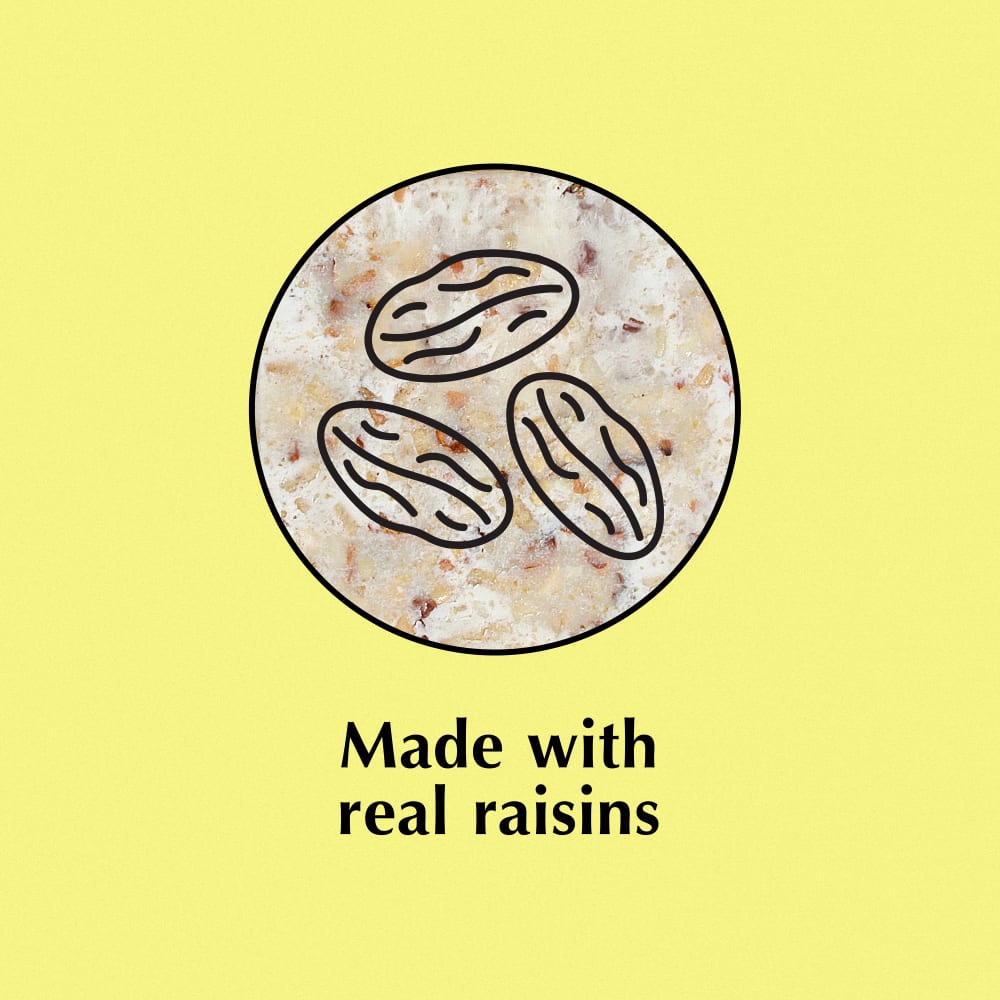 Made with real raisins
