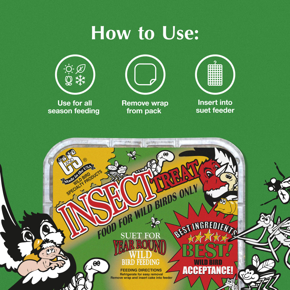 Feeding directions for the C&S Insect Suet Treat