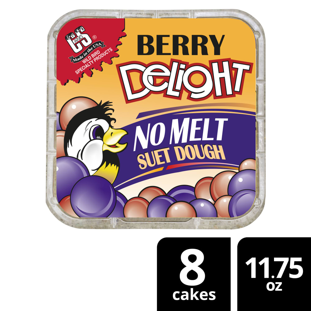Retail packaging for C&S berry delight no melt suet dough