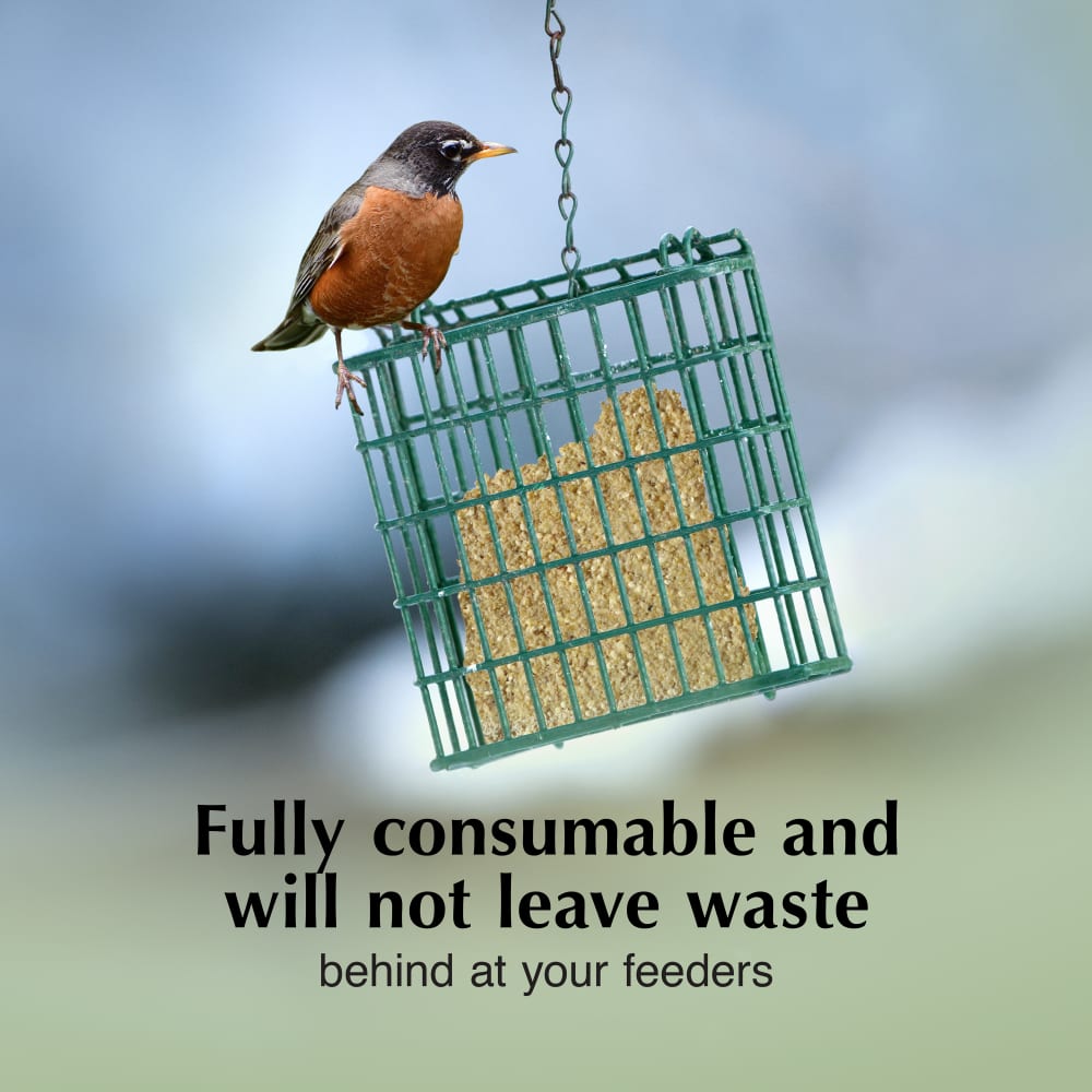 Fully consumable and will not leave waste behind at your feeders