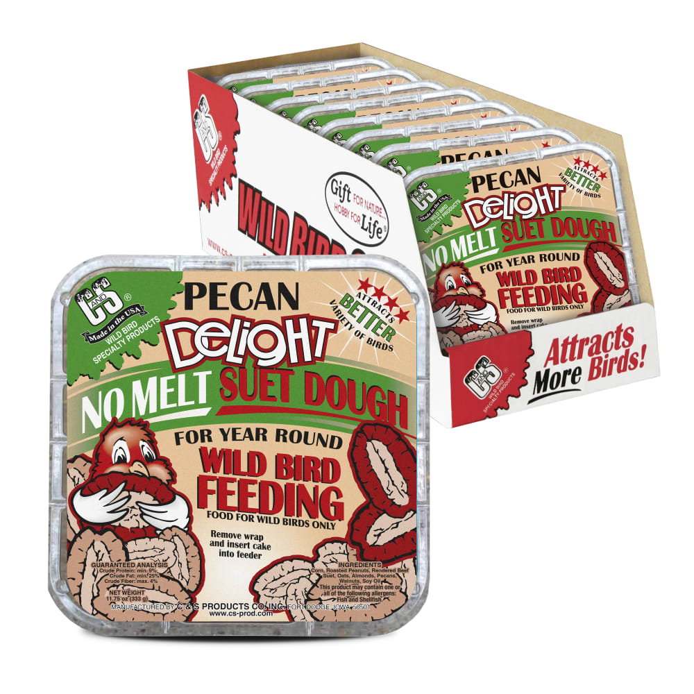 Retail packaging for C&S pecan delight no melt suet dough