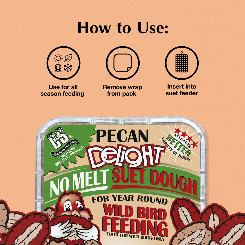 Directions for use for pecan delight no melt suet dough