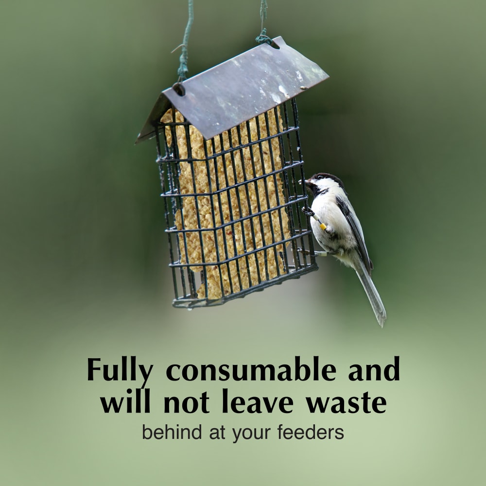 Fully consumable and will not leave waste behind at your feeders