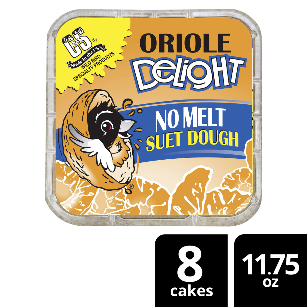 Retail packaging for the C&S Oriole Delight No Melt Suet Dough