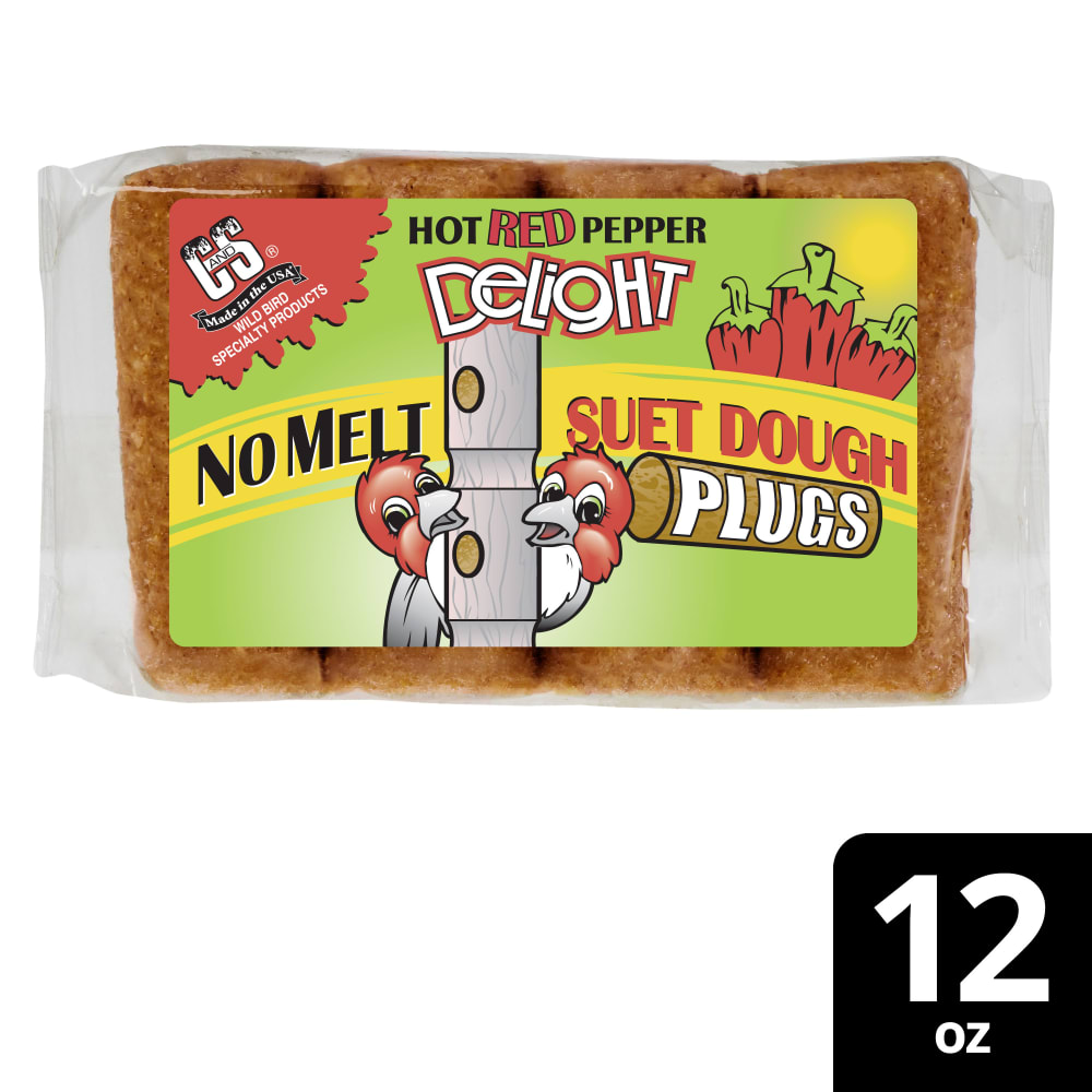 Retail packaging for C&S Hot Pepper Delight Suet Dough Plugs