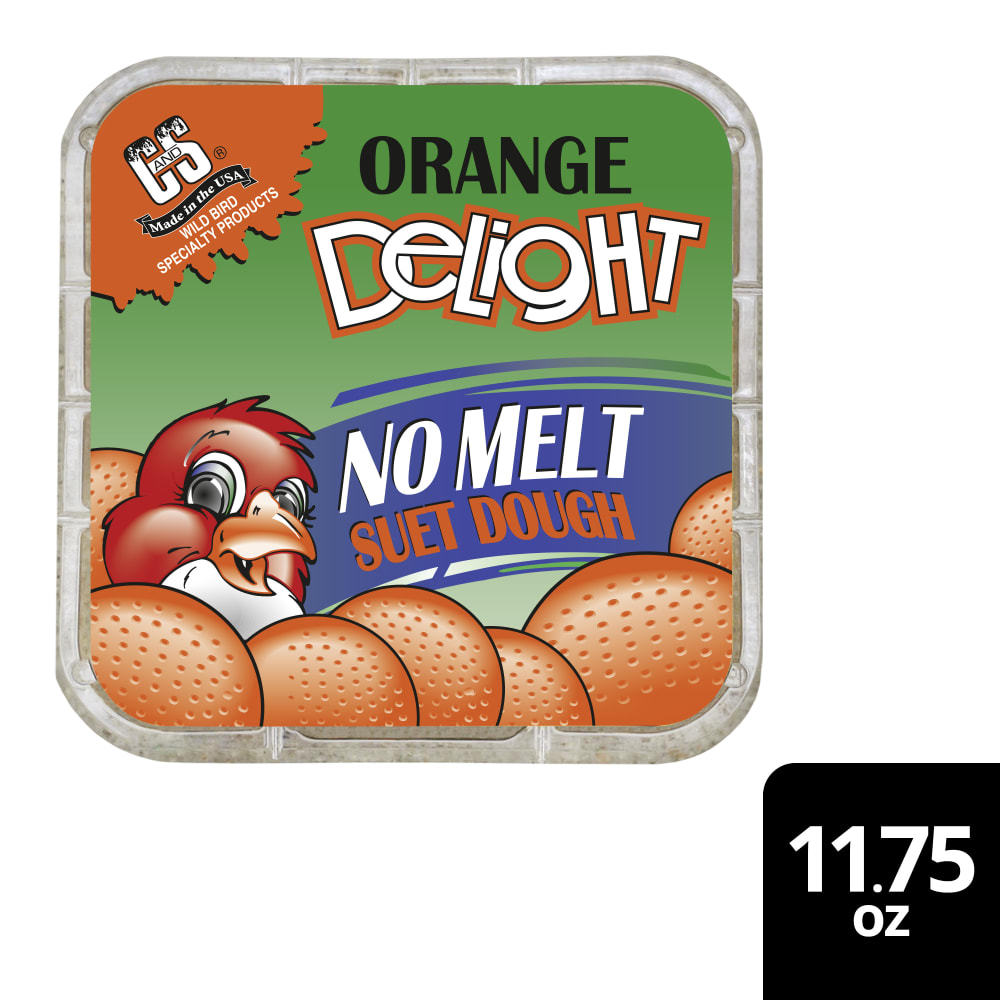 Retail packaging for C&S Orange Delight No Melt Suet Dough
