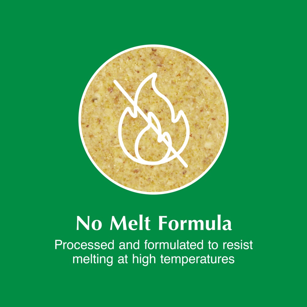 No melt formula processed and formulated to resist melting at high temperatures