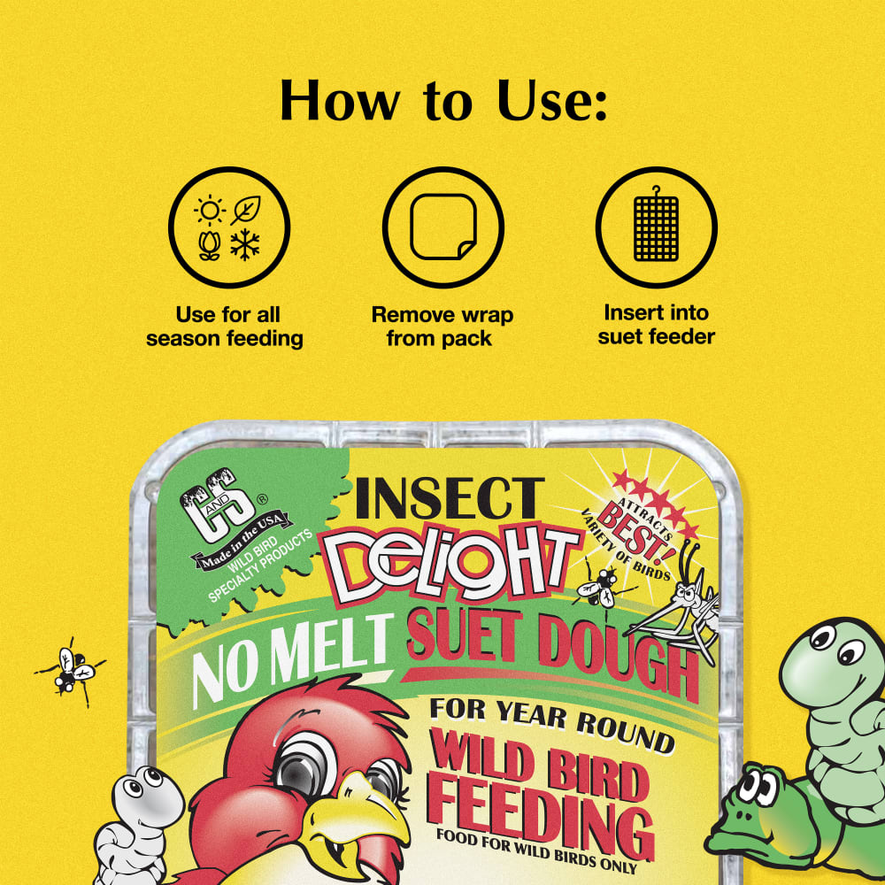 Directions for use for Insect Delight No Melt Suet Dough