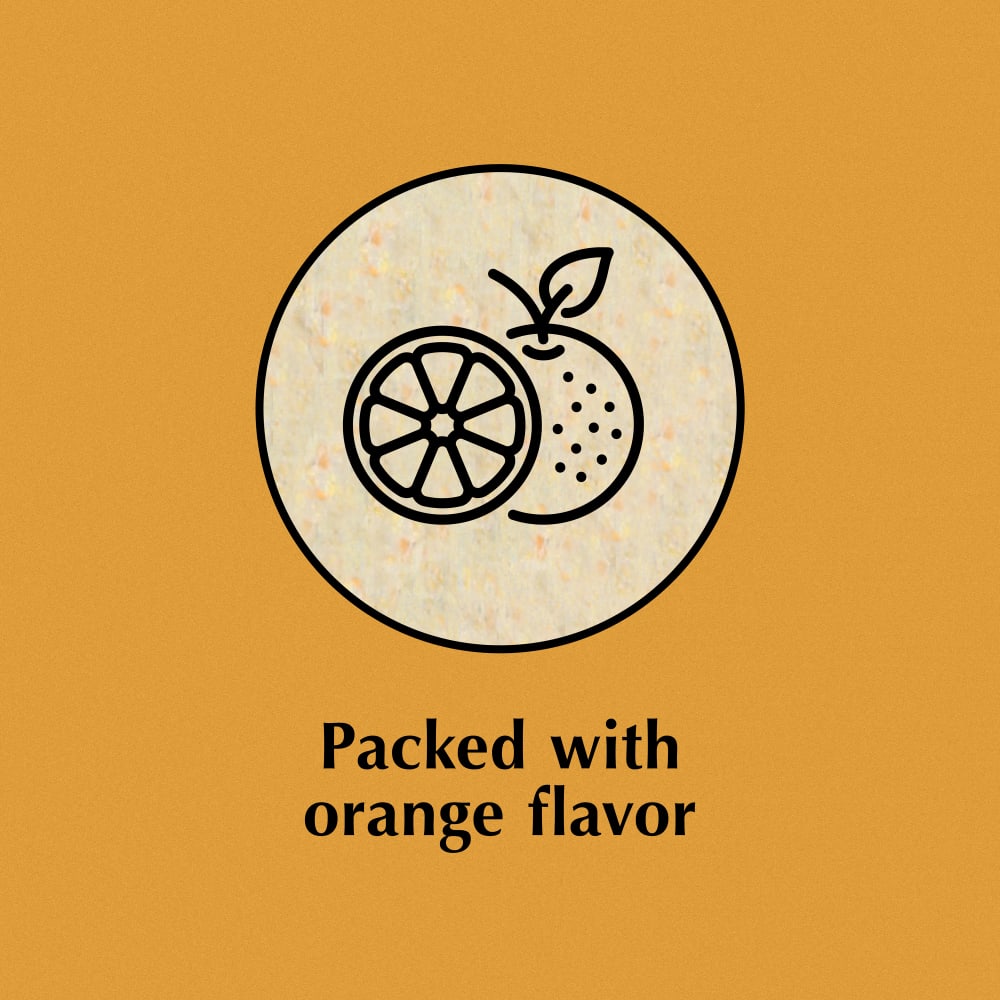 Packed with orange flavor