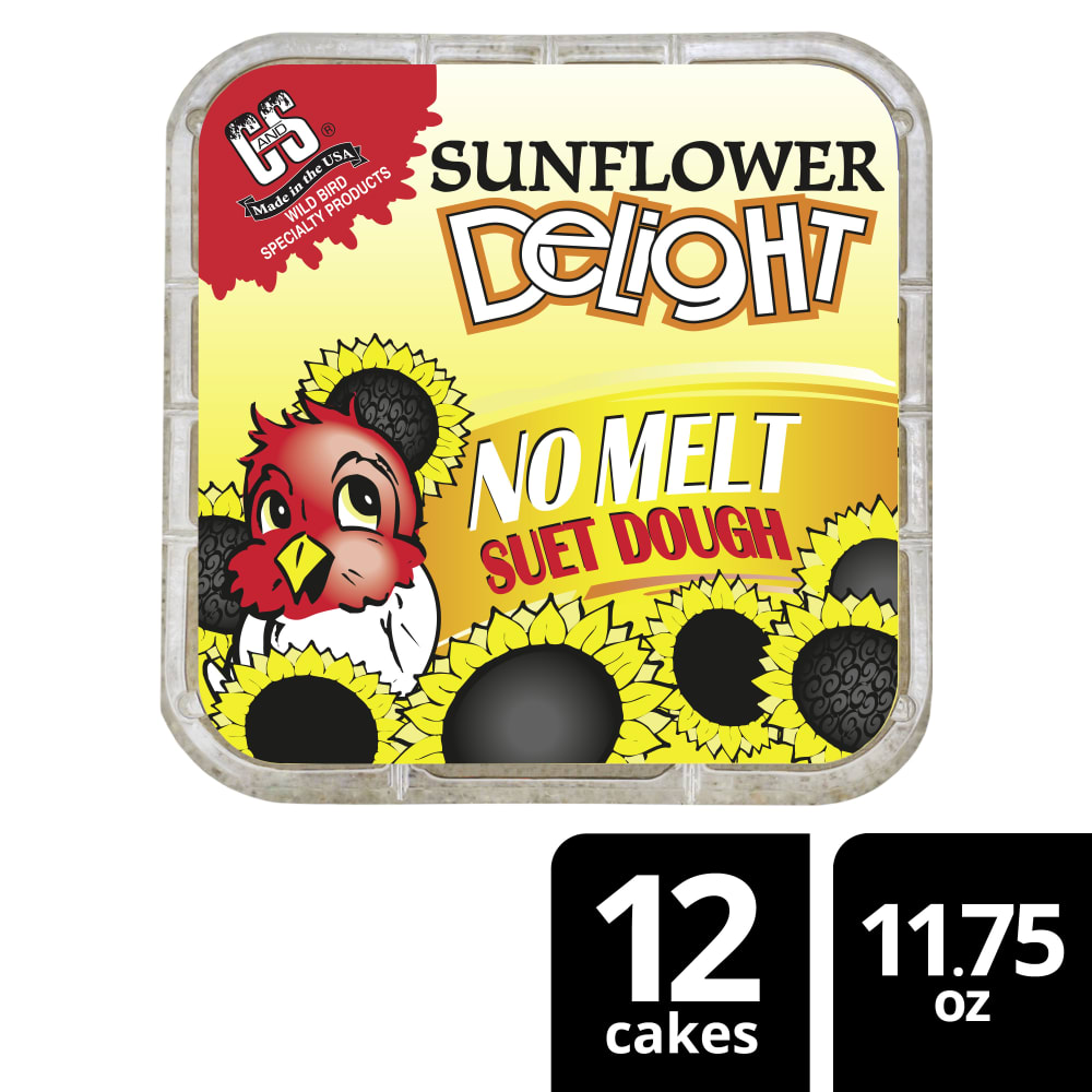 Retail packaging for C&S Sunflower Delight No Melt Suet Dough
