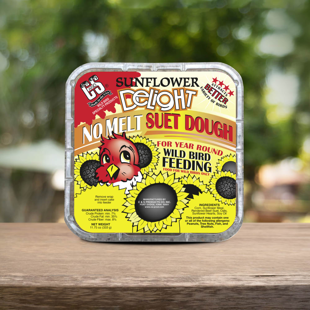 Up close shot of C&S Sunflower Delight No Melt Suet Dough
